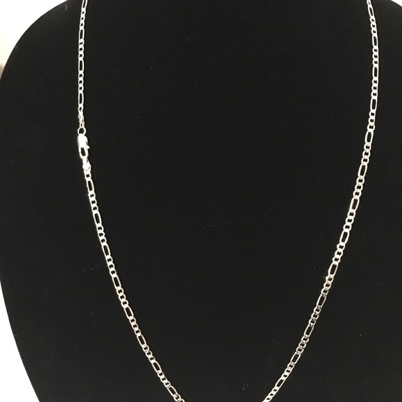 Jewelry - 30” Sterling Silver stamped 925 Figero 3mm Necklace. New